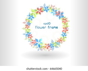 Flower frame for your design. Fully vector, enjoy!