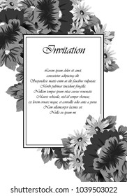 flower frame for your designs, greeting cards, greeting cards, invitations for wedding, birthday, party, Valentine's day. Vector illustration.