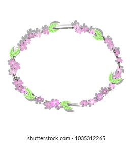 Flower frame for your text. Vector illustration