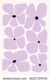 Blume gerahmte Kunst Druck handgezeichnete Blätter Formen Matisse Stil, Boho Kunst, zeitgenössischer Hintergrund