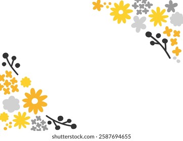 Flower frames. Template material for weddings and celebrations.