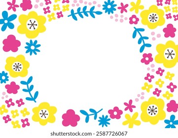 Flower frames. Template material for weddings and celebrations.