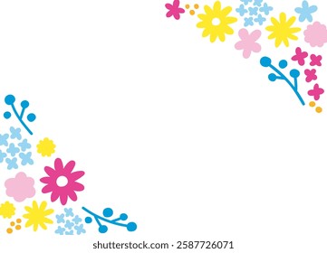 Flower frames. Template material for weddings and celebrations.