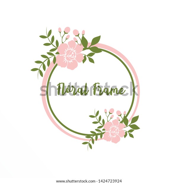 Flower Frames Vector Rose Ornament Decorative Stock Vector