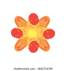 flower free form style icon design, natural floral nature plant ornament garden decoration and botany theme Vector illustration