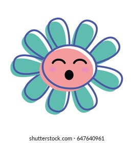 flower funny cheeks and close eyes