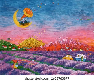 Imagem de arte Flower Garden - arte de design vetorial