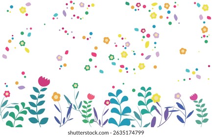 flower garden background frame cute bright colorful garden