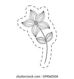 flower garden decoration cut line vector illustration eps 10