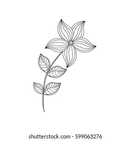 flower garden decoration line vector illustration eps 10