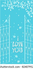 Flower garden entrance for your announcement