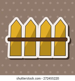 Flower garden fence theme elements