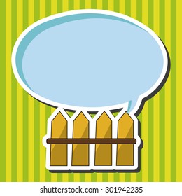 Flower garden fence theme elements