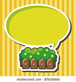 Flower garden fence theme elements