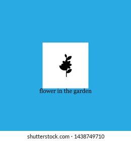 flower in the garden icon sign signifier vector