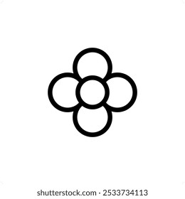 Blume, Gartensymbol, Vektordesign-Vorlage