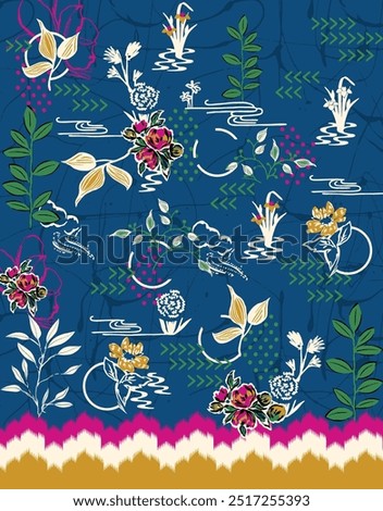 flower garden pattern Abstract flower seamless pattern background