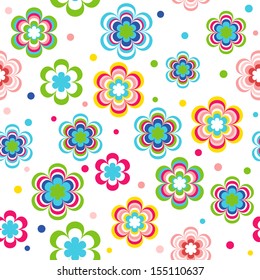 Flower Garden Seamless Pattern - Illustration.