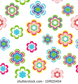 Flower Garden Seamless Pattern - Illustration 