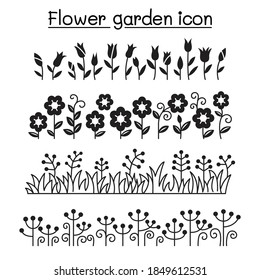 diseño gráfico decorativo vectorial de jardín de flores