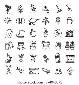  Flower and Gardening icons vector.