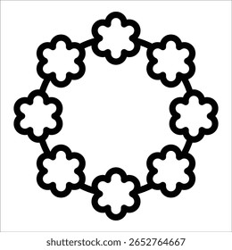Elemento de icono de guirnalda de flores para diseño