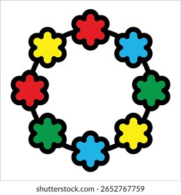 Elemento de icono de guirnalda de flores para diseño