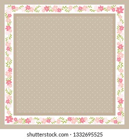flower garland scarf pattern design