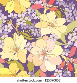 Flower gentle seamless background.