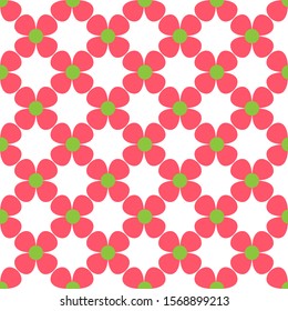 Flower geometric abstract seamless pattern. Fashion graphic background design. Modern stylish abstract texture. Colorful template for prints, textiles, wrapping, wallpaper, etc. Vector illustration.