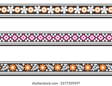 Flower And Geometric Design Pattern, Background, wallpaper.