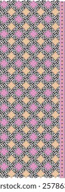 Flower And Geometric Design Pattern, Fabric Print, background, wallpaper.
