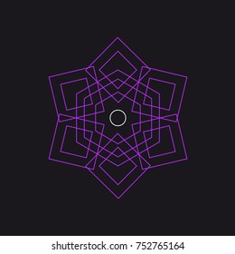 Flower geometric icon