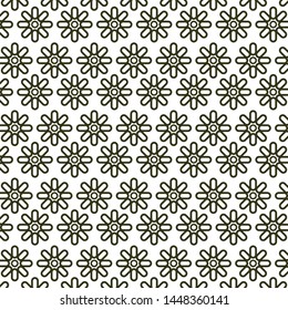 flower geometric line art pattern vector white background.eps10