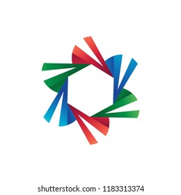 Flower Geometric Logo in Vector