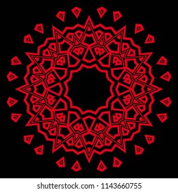 Flower GEOMETRIC mandala. Printable package decorative elements. Coloring page template. It is fantastic vector illustrations