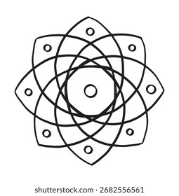 flower geometric outline design element
