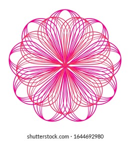 Patrón geométrico de las flores. adorno rosa y amarillo perfecto para tejidos, papel pintado, embalaje, impresión decorativa