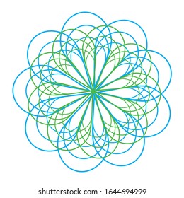 Flower geometric pattern. pink and yellow ornament great for fabric, wallpaper, packaging, decorative print