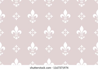 Flower geometric pattern. Seamless vector background. White and pink ornament. Ornament for fabric, wallpaper, packaging, Decorative print