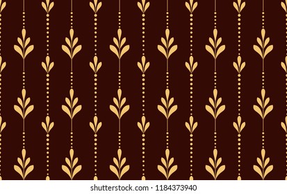 Flower geometric pattern. Seamless vector background. Brown and gold ornament. Ornament for fabric, wallpaper, packaging, Decorative print Flower geometric pattern. Seamless vector background. Brown and gold ornament. Ornament for fabric, wallpaper, packaging, Decorative print