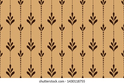 Flower geometric pattern. Seamless vector background. Gold and black ornament. Ornament for fabric, wallpaper, packaging, Decorative print