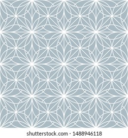 Flower geometric pattern. Seamless vector background. White and pink ornament. Ornament for fabric, wallpaper, packaging. Decorative print