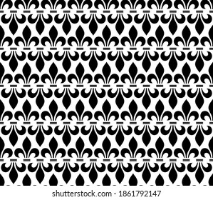 Flower geometric pattern. Seamless vector background. White and black ornament. Ornament for fabric, wallpaper, packaging. Decorative print