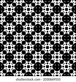 Flower geometric pattern. Seamless vector background. White and black ornament. Ornament for fabric, wallpaper, packaging. 

Decorative print