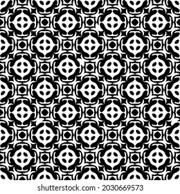 Flower geometric pattern. Seamless vector background. White and black ornament. Ornament for fabric, wallpaper, packaging. 

Decorative print