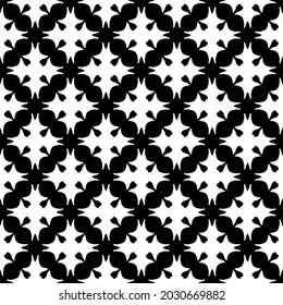 Flower geometric pattern. Seamless vector background. White and black ornament. Ornament for fabric, wallpaper, packaging. 

Decorative print
