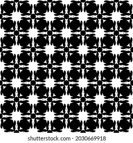 Flower geometric pattern. Seamless vector background. White and black ornament. Ornament for fabric, wallpaper, packaging. 

Decorative print