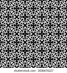 Flower geometric pattern. Seamless vector background. White and black ornament. Ornament for fabric, wallpaper, packaging. 

Decorative print
