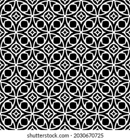 Flower geometric pattern. Seamless vector background. White and black ornament. Ornament for fabric, wallpaper, packaging. 

Decorative print
